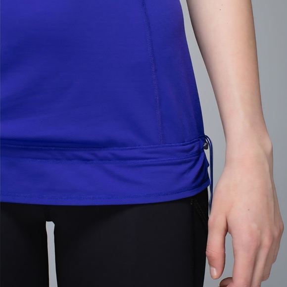 Lululemon Athletica Run Ta Ta TopperTank Cool Breeze Tank Top Purple Stripe Sz 4 - Picture 4 of 9